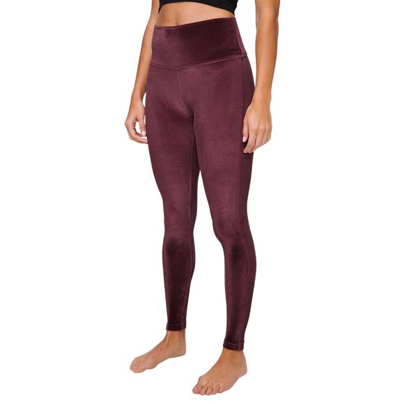 Lululemon Garnet Velvet Wunder Lounge High Rise Tight 28" Size 6 - Picture 1 of 9